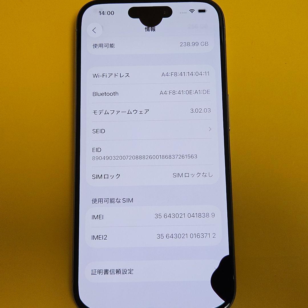 iPhone 15 Pro 256GB｜24時間以内発送!#389