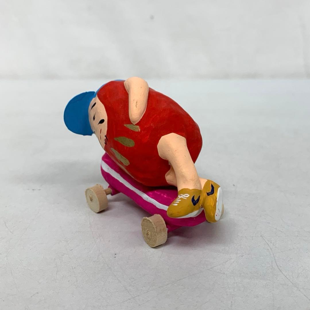 【縦横さま専用】スケボーだるま スケボーダルマ 達磨 寿印 赤 ピンク 張子
