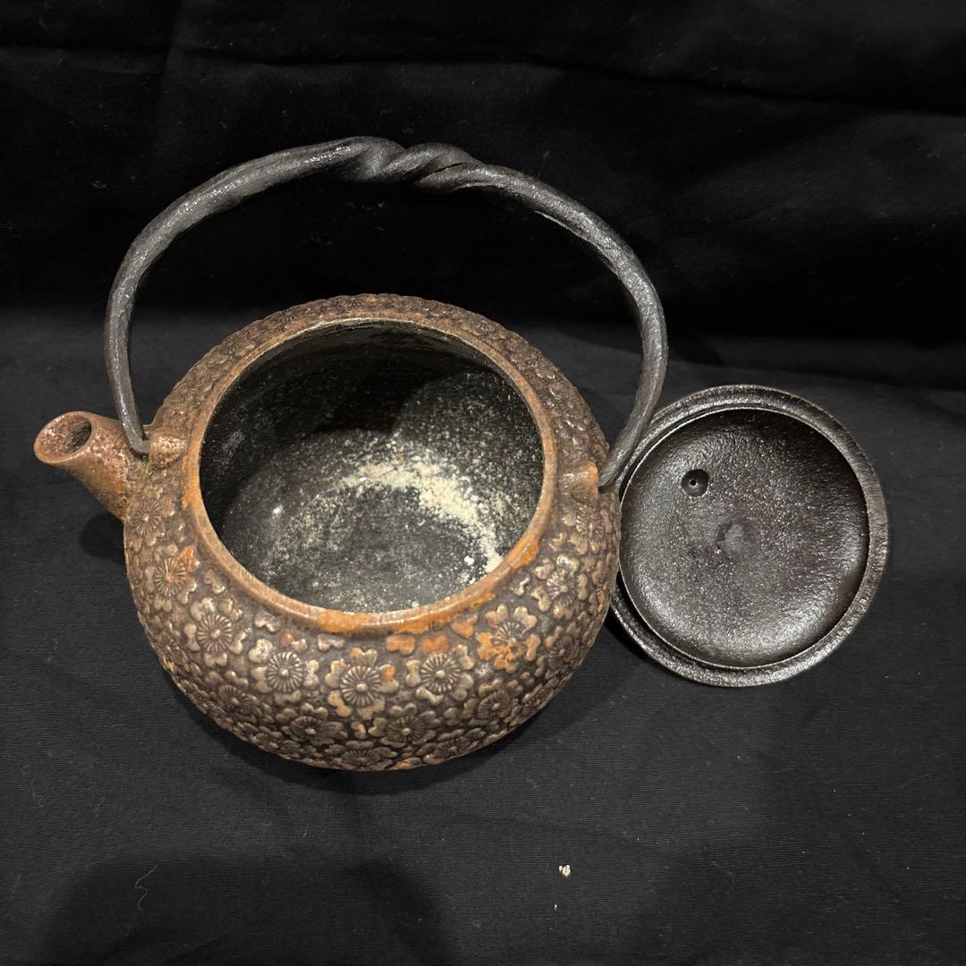 清末　　砂鉄鉄瓶