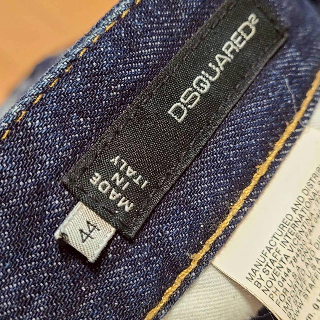 ディースクエアード デニム バイカーパンツ ペイント ダメージ加工 ジーンズ