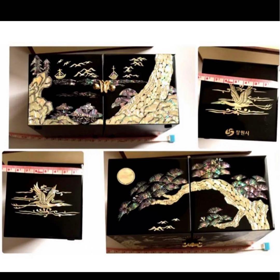 螺細漆器　韓国伝統工芸品　小物入れ　引き出し式