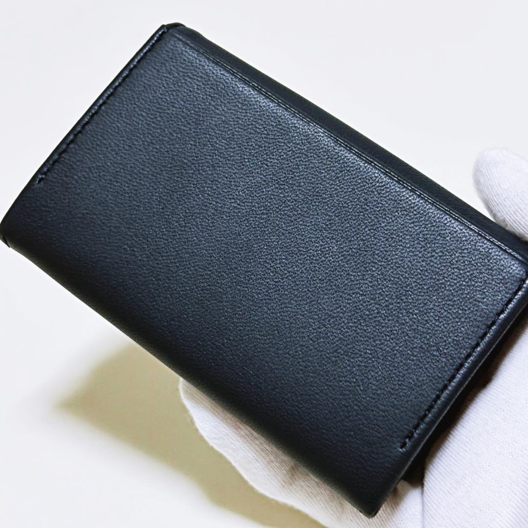 Paul Smith ポールスミス レザー 名刺入れ ストライプ ネイビー