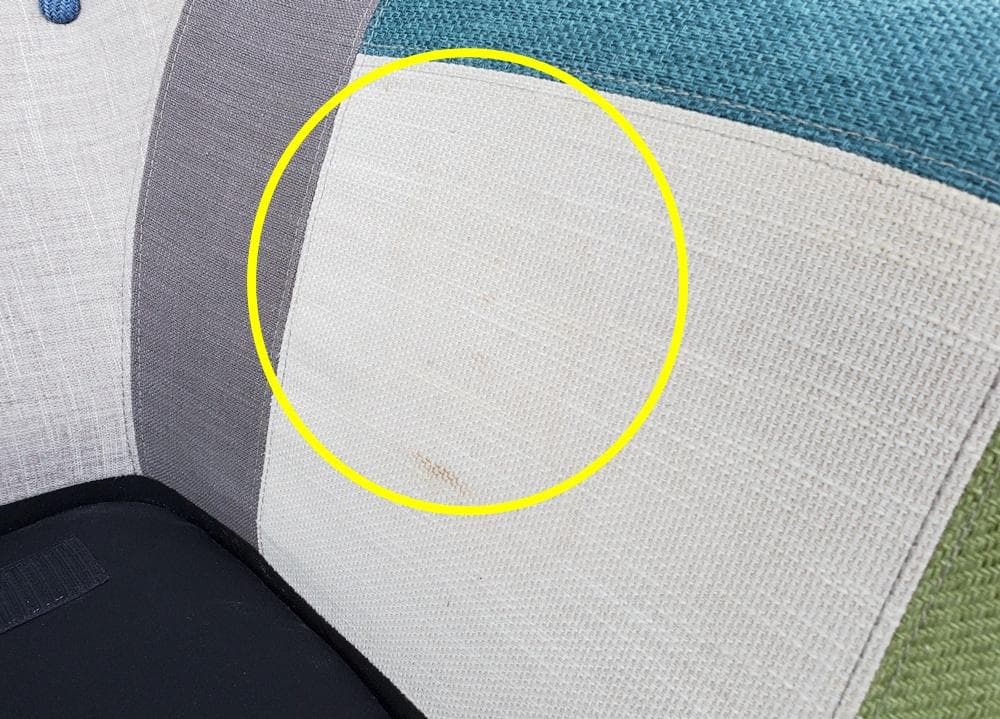 C46　フランフラン　ナビア　パッチワーク1人掛ソファ　グリーン