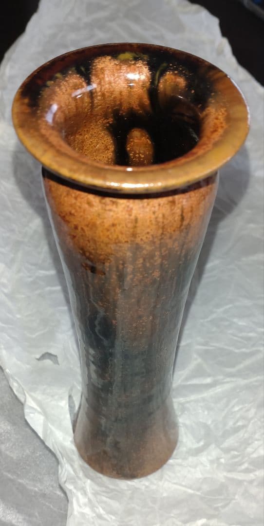 自性寺焼　花瓶　昇