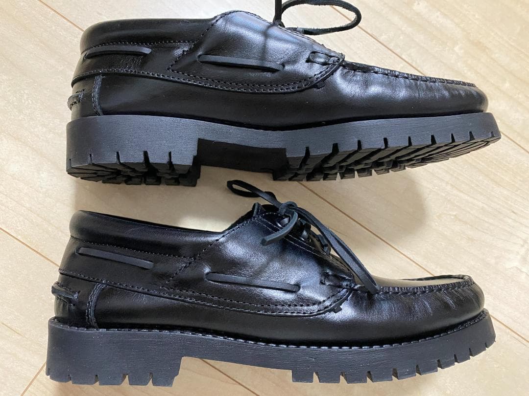 ARTESANOS×StevenAlan　3EYEモカシンデッキシューズ　41黒