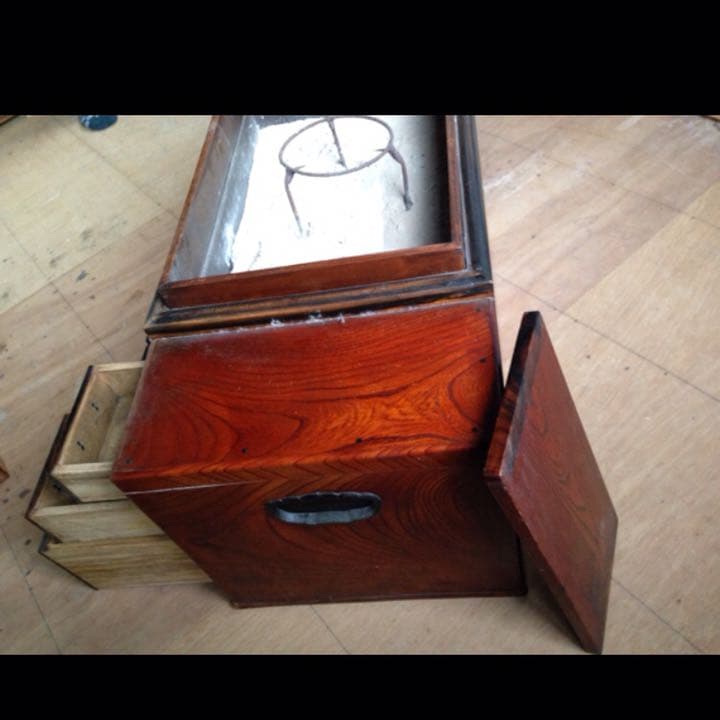 時代 長火鉢☆アンティーク 古民家 骨董 レトロ 五徳 古道具 粋 風情 工芸