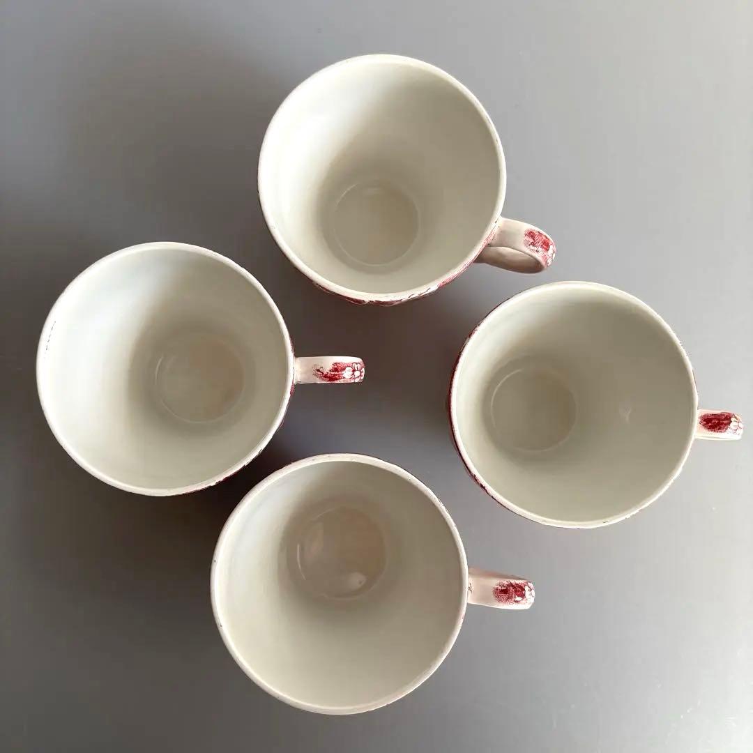 Wood&Sons/ティーカップ&ソーサー4客/エノクウッズ レッド