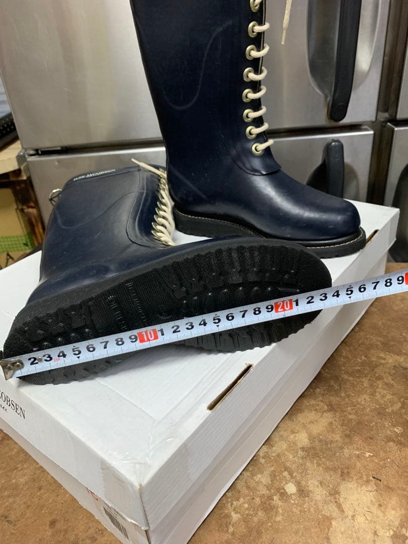 34 未使用 イルセヤコブセン デンマーク レインブーツ 内起毛 レインシューズ