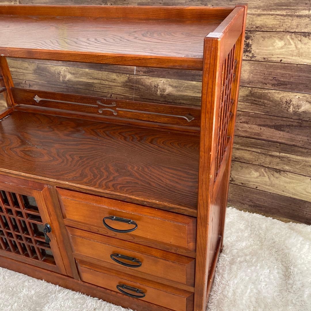 ◯ karimoku カリモク　飾り棚 茶箪笥 茶棚　昭和レトロ