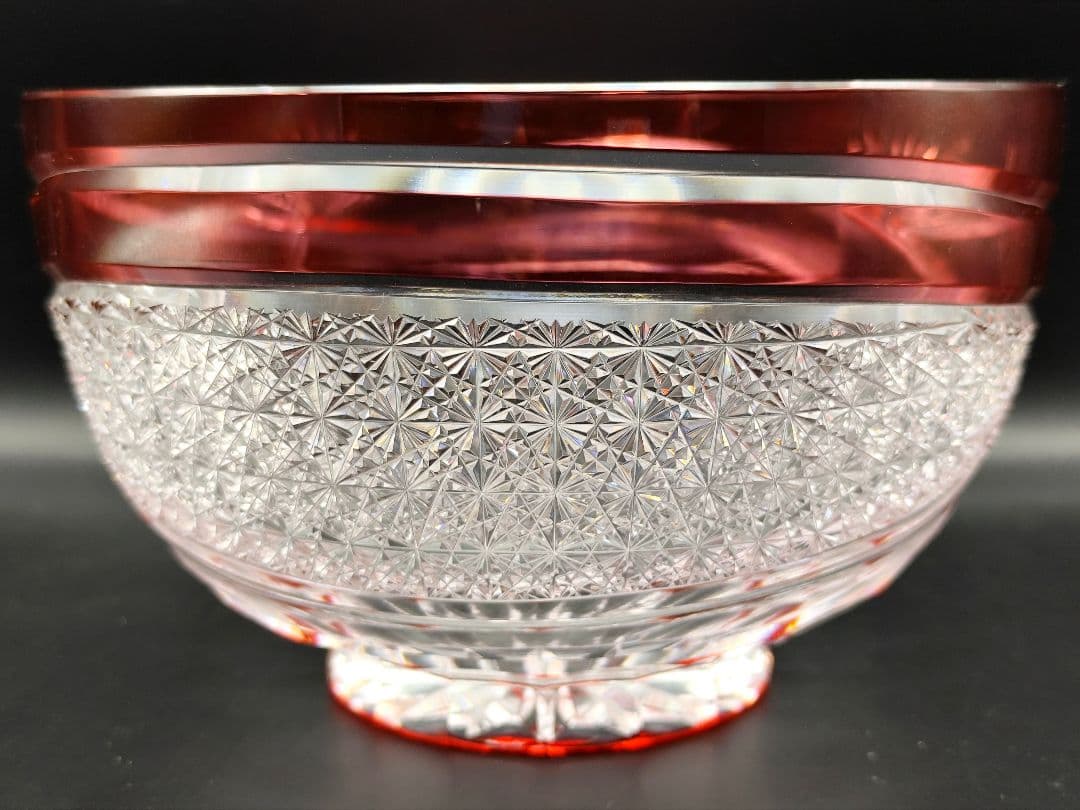 定価約16万円★超希少品 祝の膳 大鉢カガミクリスタル（切子、江戸切子、薩摩切子