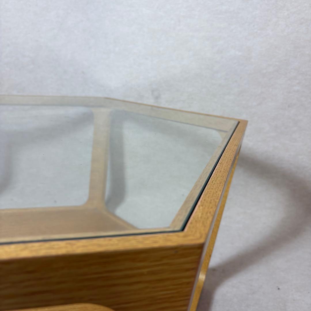 桜屋工業 CHERRY LT-69 六角形 センターテーブル ガラステーブル