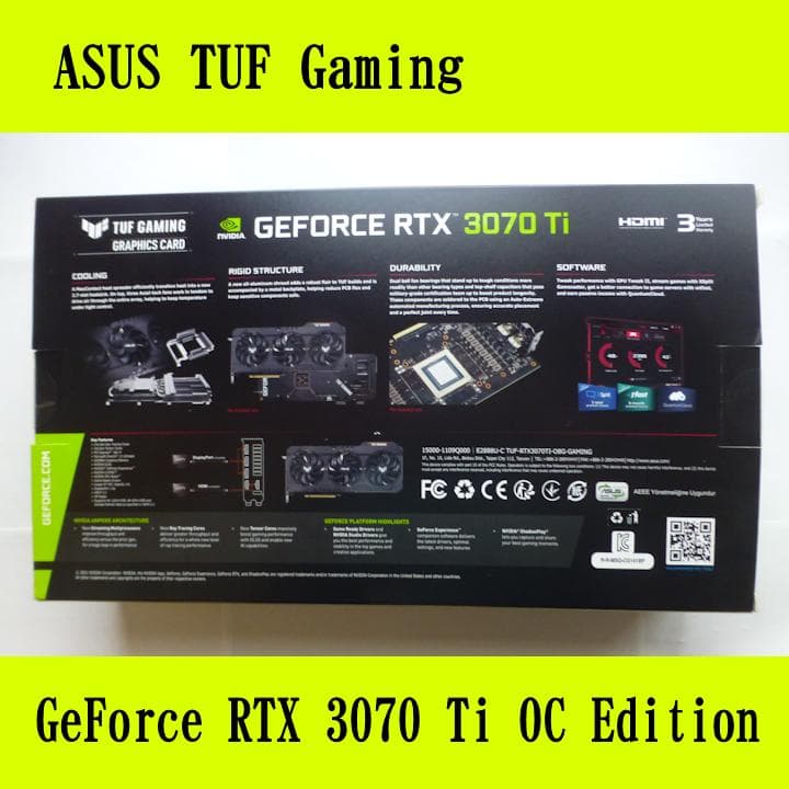 グラフィックボード・グラボ・ビデオカード ASUS TUF Gaming GeForce RTX 3070 Ti OC