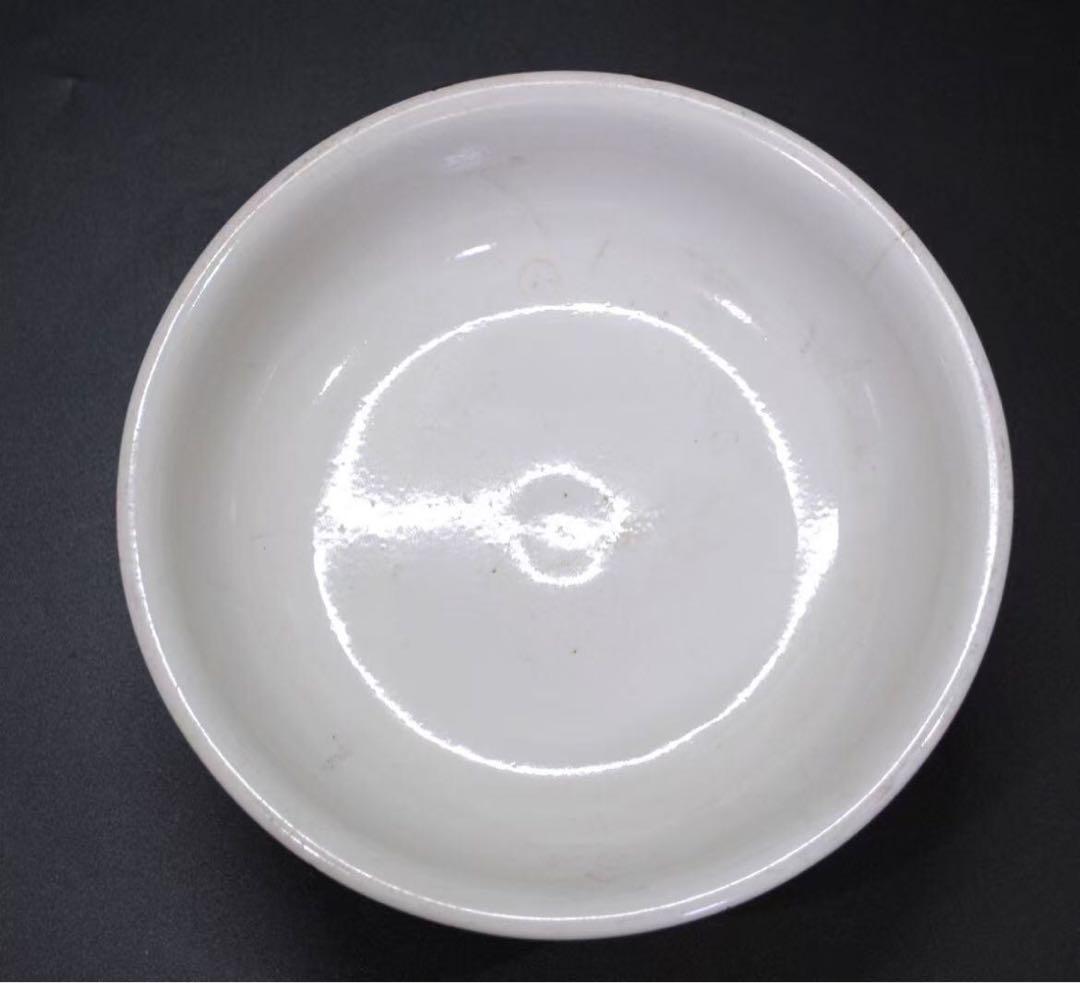 中国 白磁 献上脚付皿 足付鉢 旧家蔵出