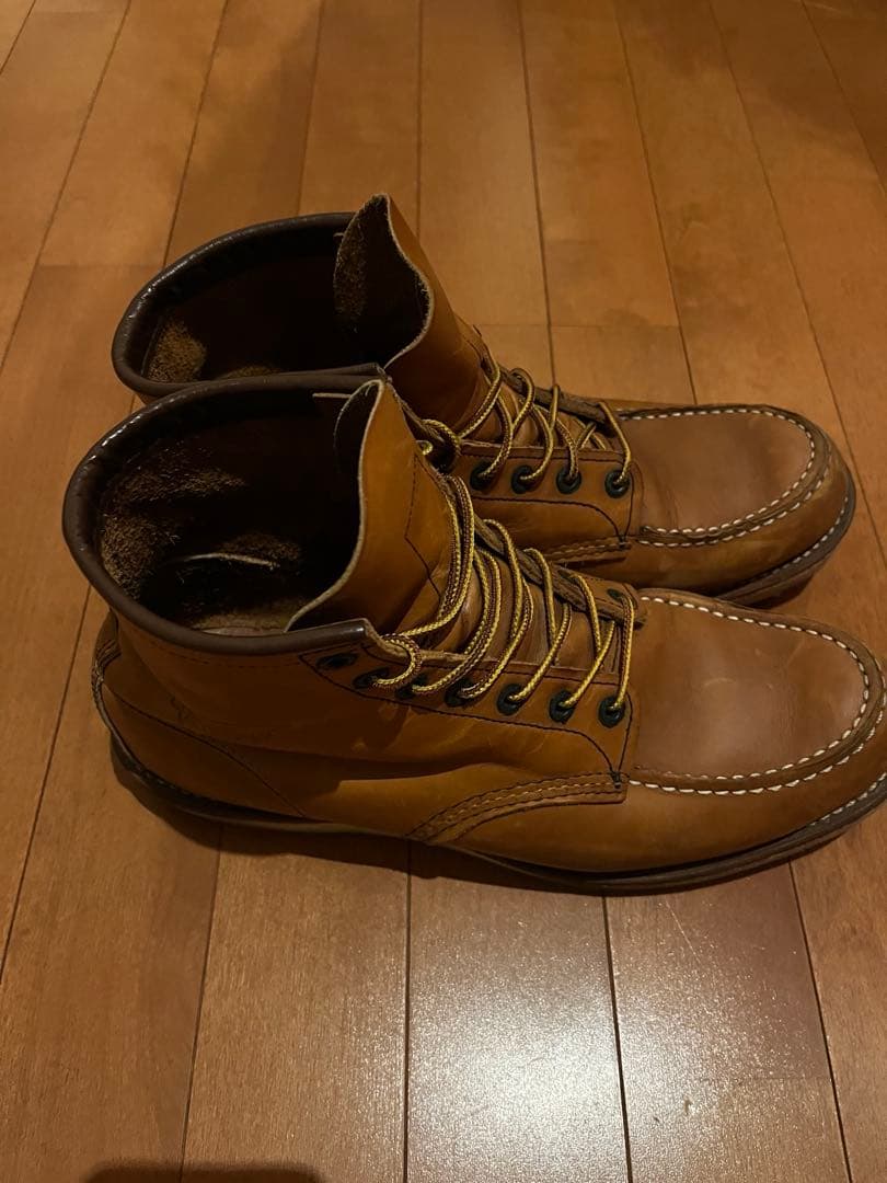 70レザー ブラウン ワークブーツ ハイカット