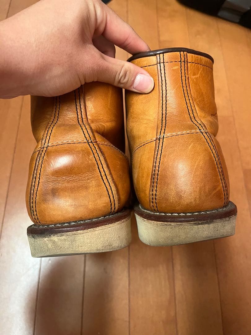 70レザー ブラウン ワークブーツ ハイカット