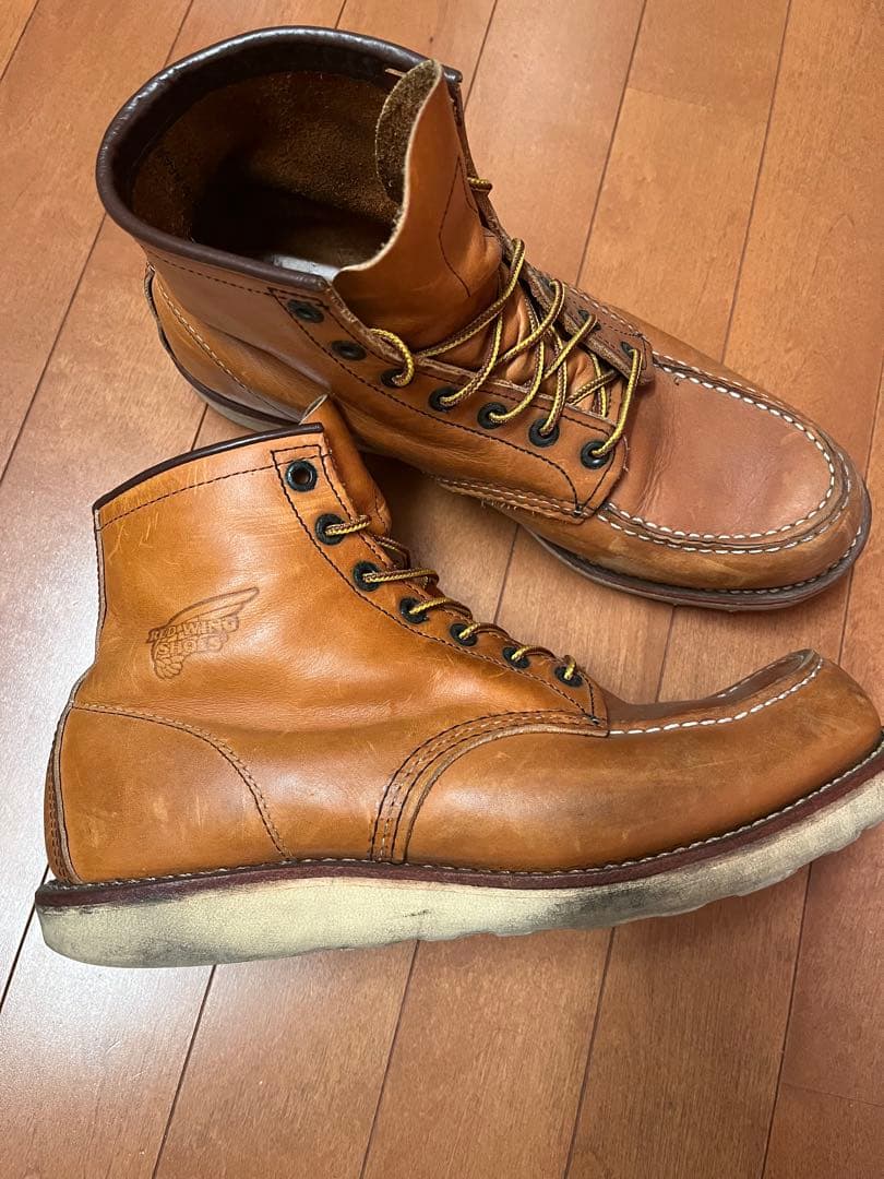 70レザー ブラウン ワークブーツ ハイカット