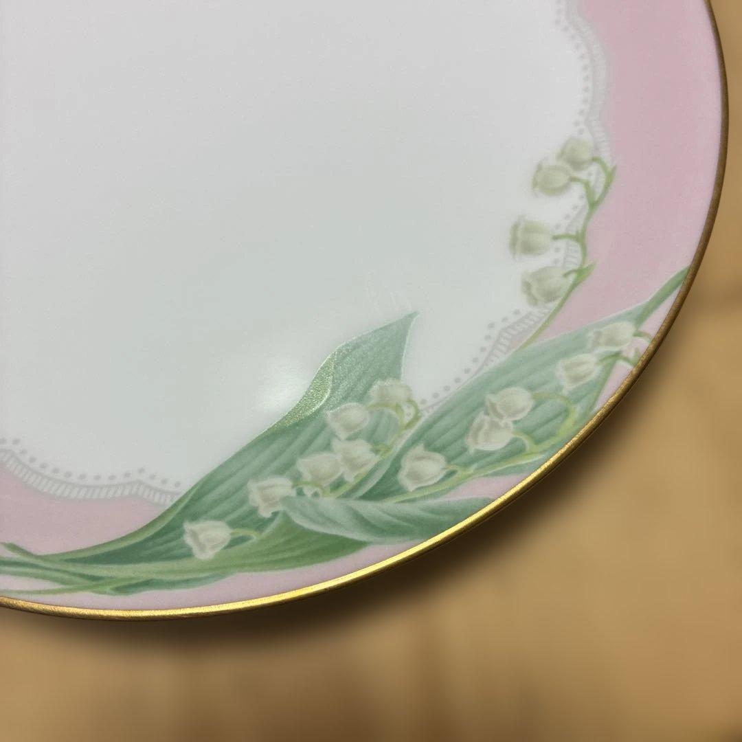 大倉陶園　白磁　鈴蘭　プレート　4枚