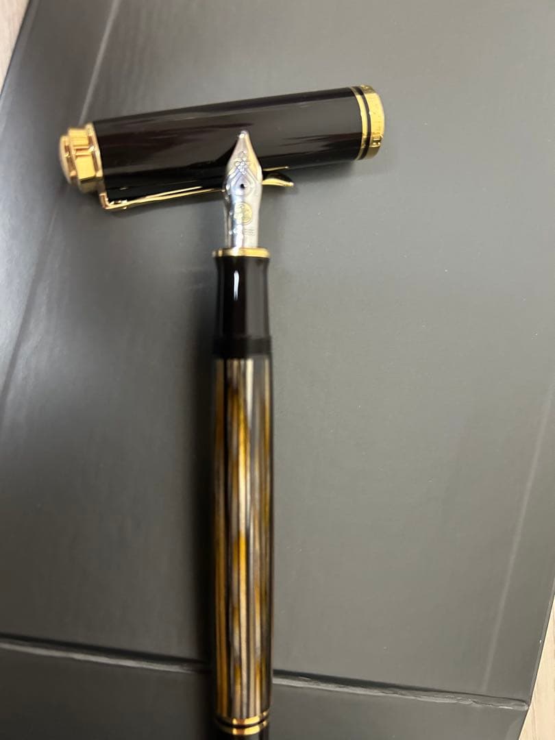 【特別生産品】ペリカン　スーべレーンM400 茶縞　Mニブ