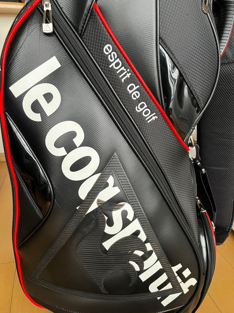 美品 ルコックスポルティフ ゴルフ　lecoq キャディバッグ　黒　9.5型