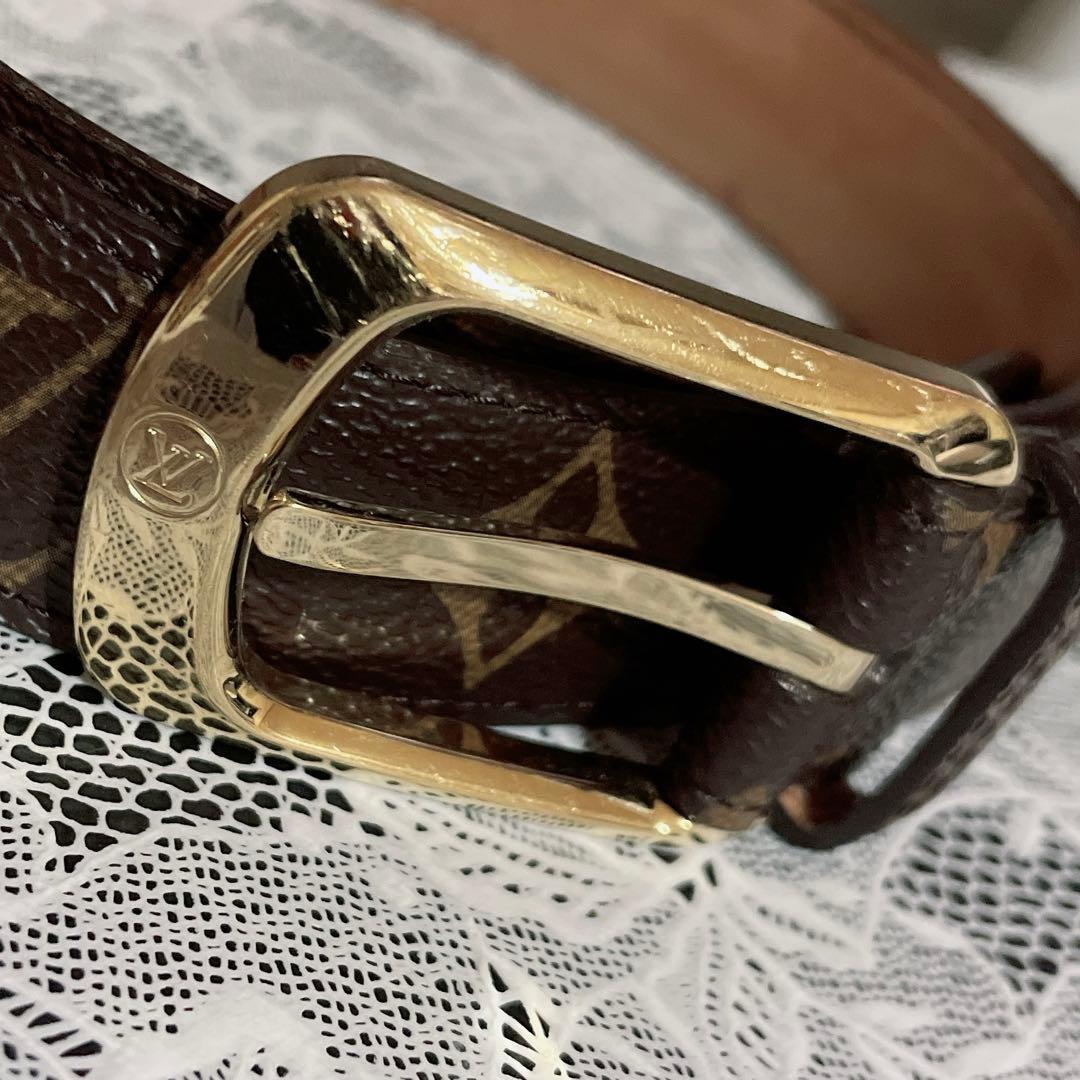 Louis Vuitton ルイヴィトン モノグラム レザーベルト ユニセックス