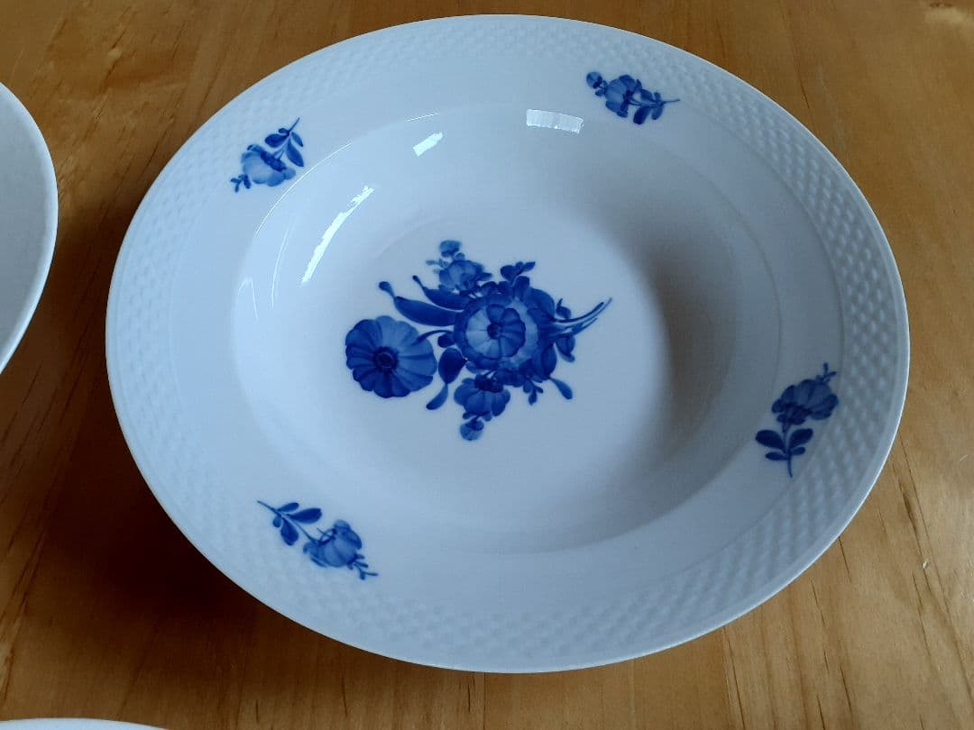 未使用　ロイヤルコペンハーゲン　ブルーフラワー　25cm ボウル　深皿　5枚