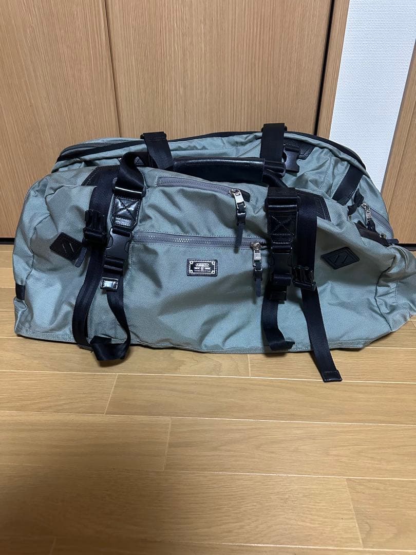 AS2OV グレー ボストンバッグ コーデュラナイロン製