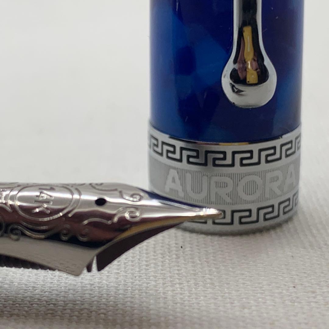 アウロラ　オプティマ　万年筆 14K EF（極細字） ブルーCT