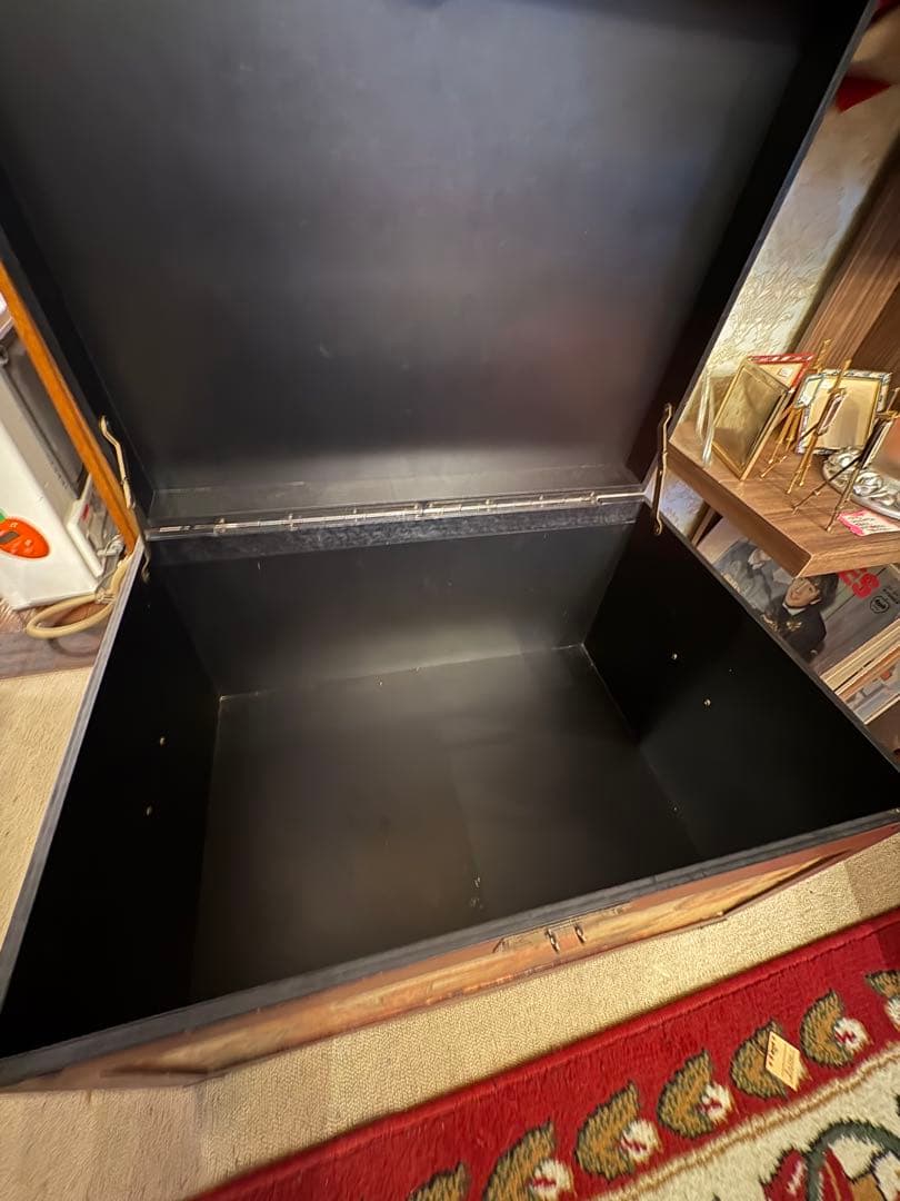 トイボックス　テディベアイラストが描かれた木製ボックス