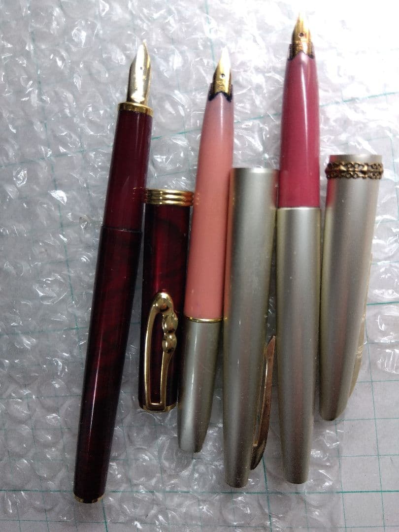 ペン先14K x３本、21K x１本、万年筆、合計４本まとめ売り
