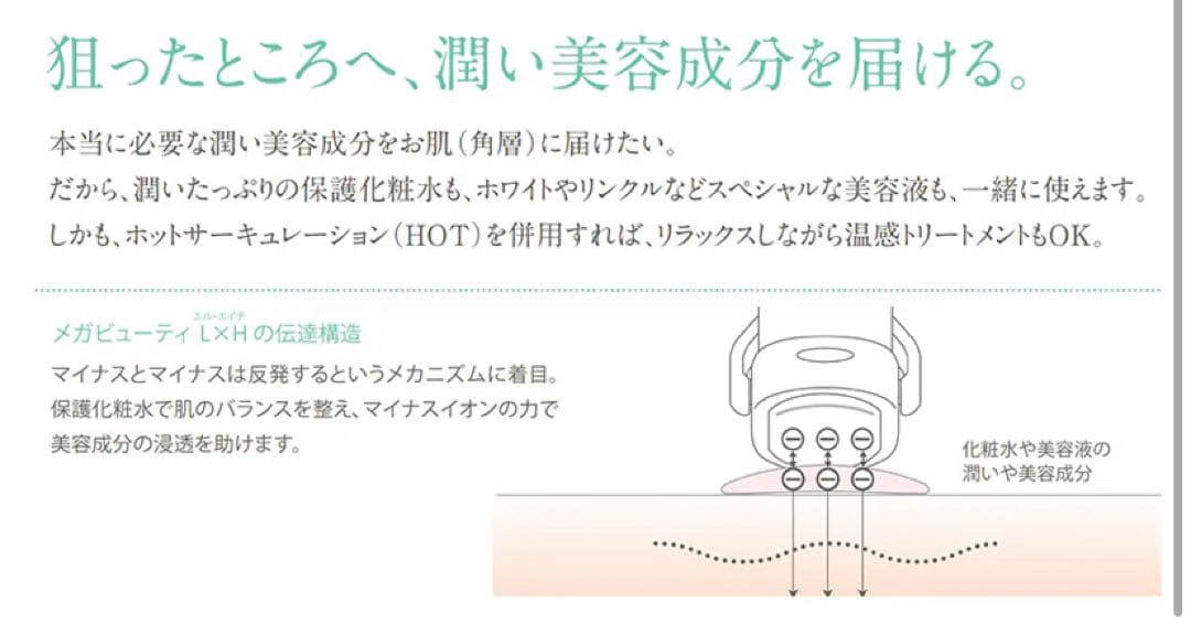 メガビューティL×H ナリス化粧品 角質ケア 美顔器 エステ 小顔