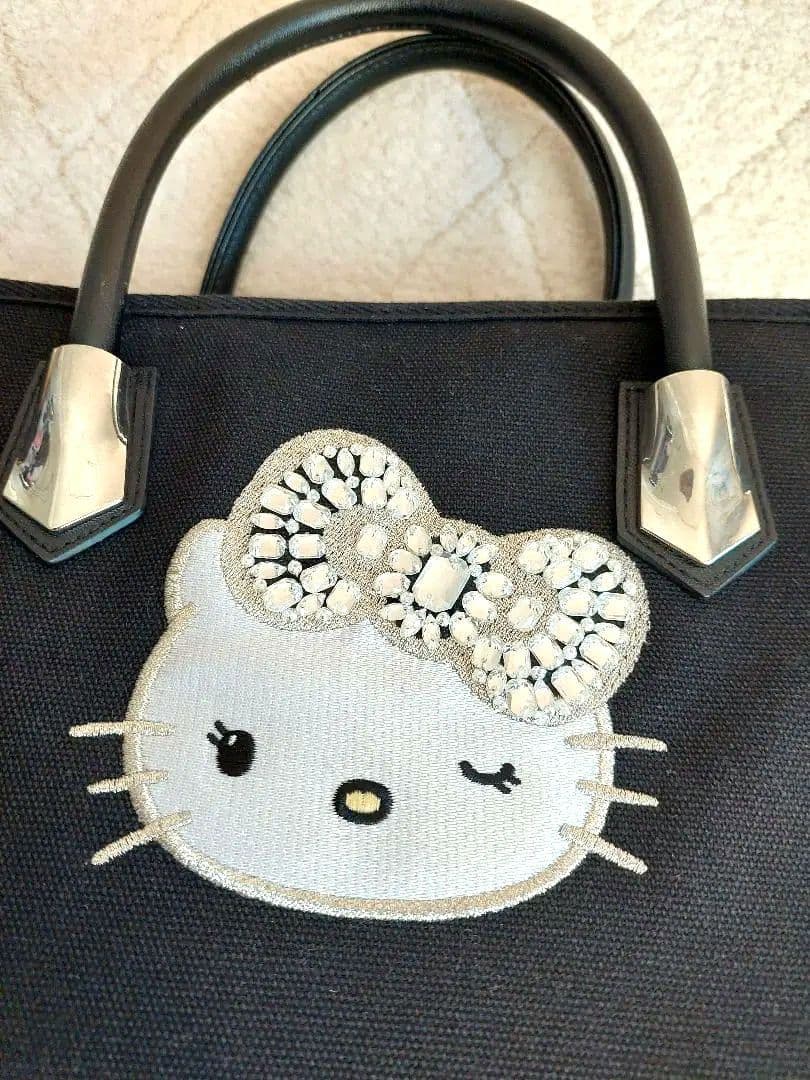 ✨極美品✨Rady ハローキティ 黒 キャンバス ハンドバッグ　即完売品