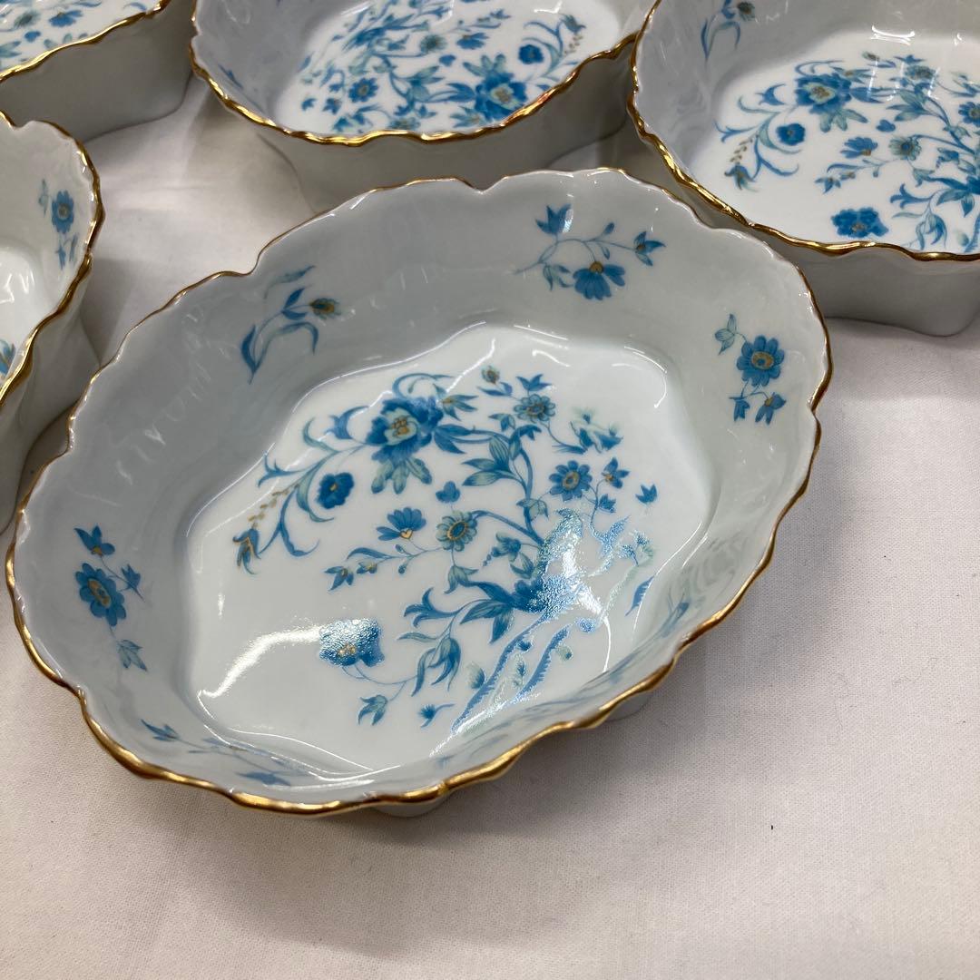 Haviland 青い花柄陶器食器セット 5個