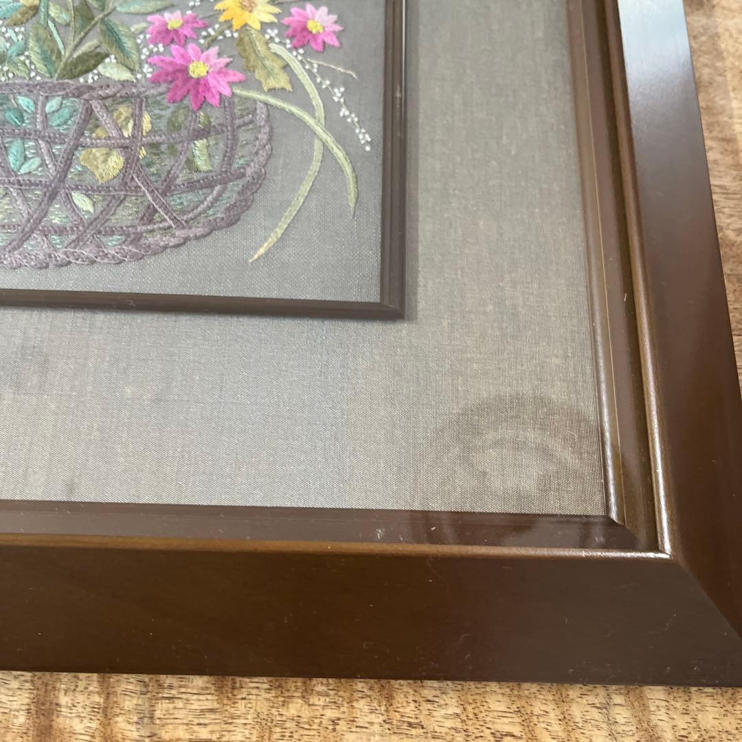 戸塚刺繍作品額　花籠