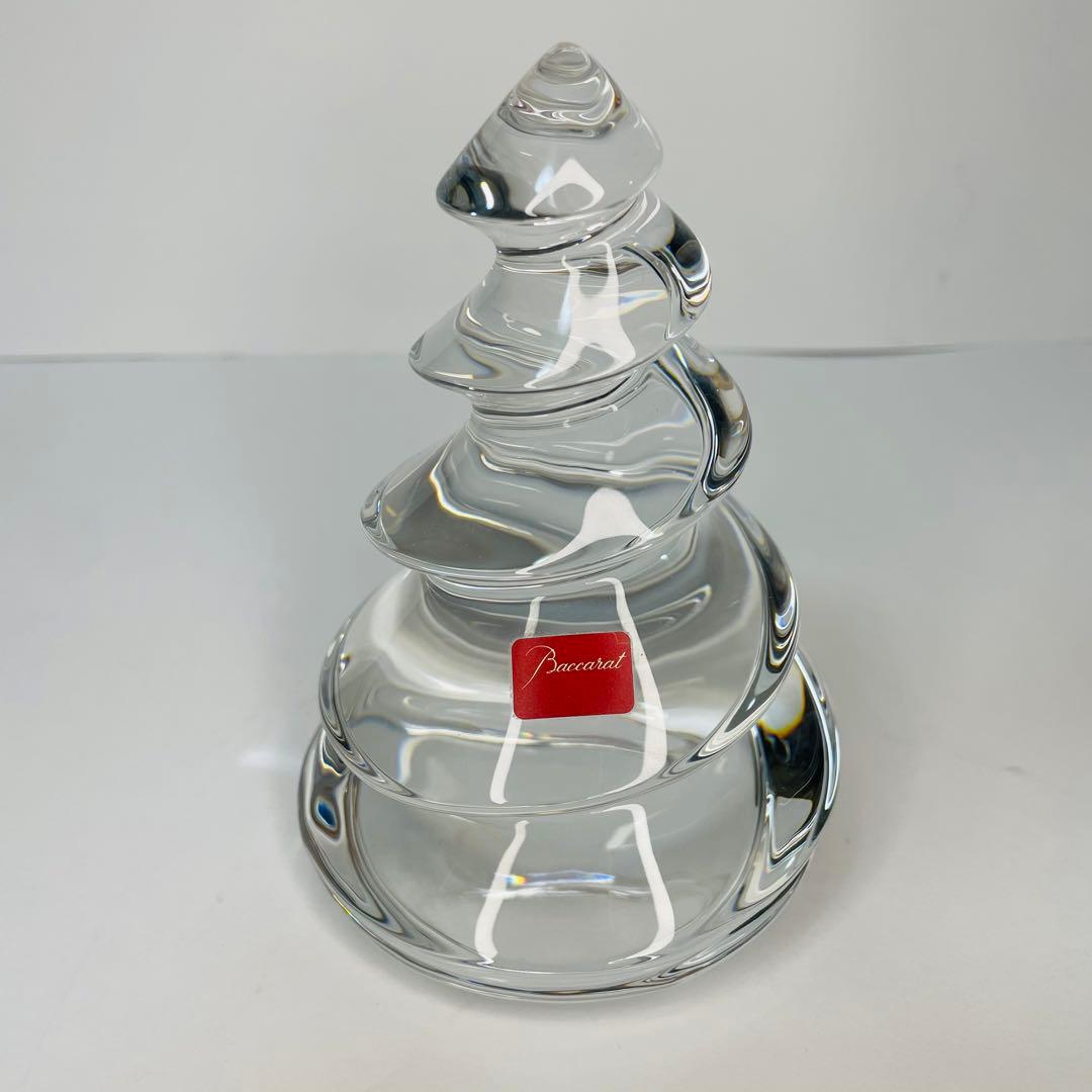 【美品】Baccarat バカラ クリスマスツリー オーナメント オブジェ 置物