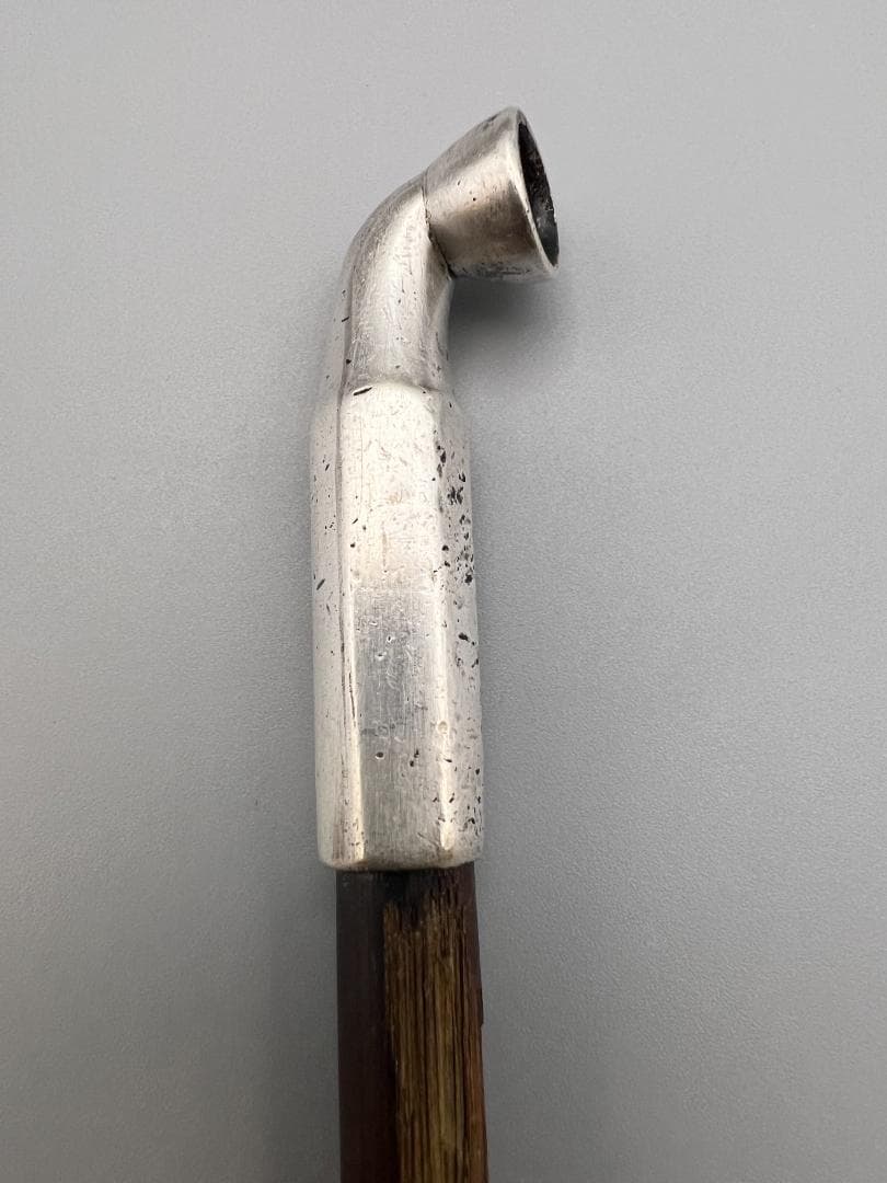 純銀製　純刻印　煙管　キセル　六角形　銀細工　アンティーク　重量約32g