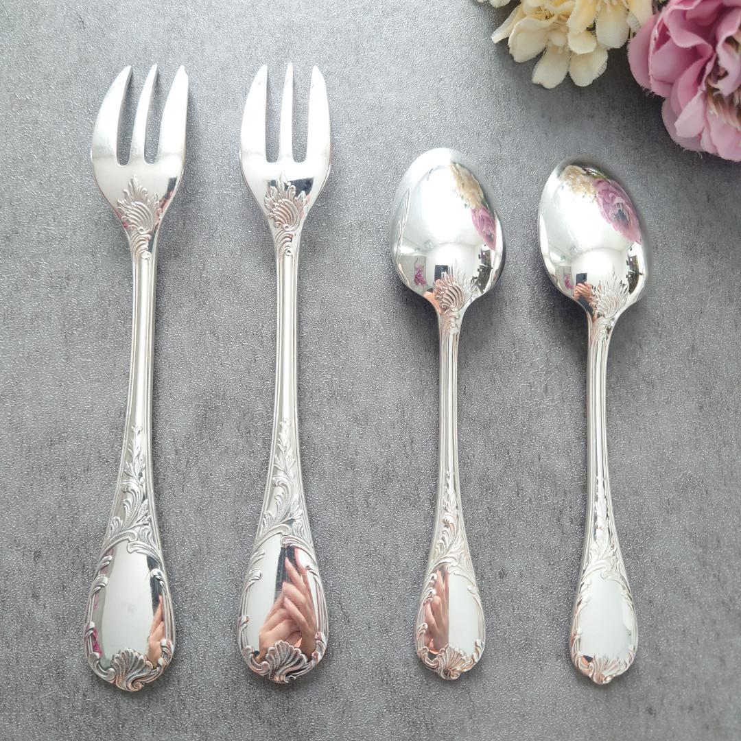 クリストフル マルリー ケーキフォーク コーヒースプーン 計4点