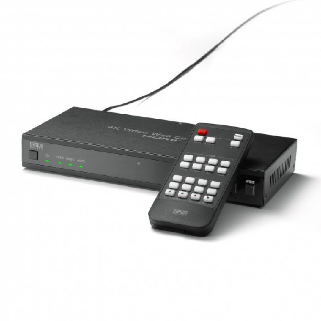 サンワサプライ 4画面ビデオウォールコントローラ4K対応VGA-PHD4VWC