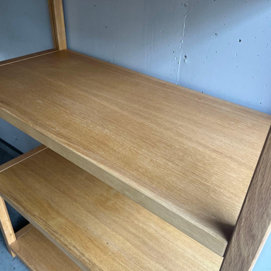 美品・廃盤希少★無印 オーク材ユニットシェルフ・中