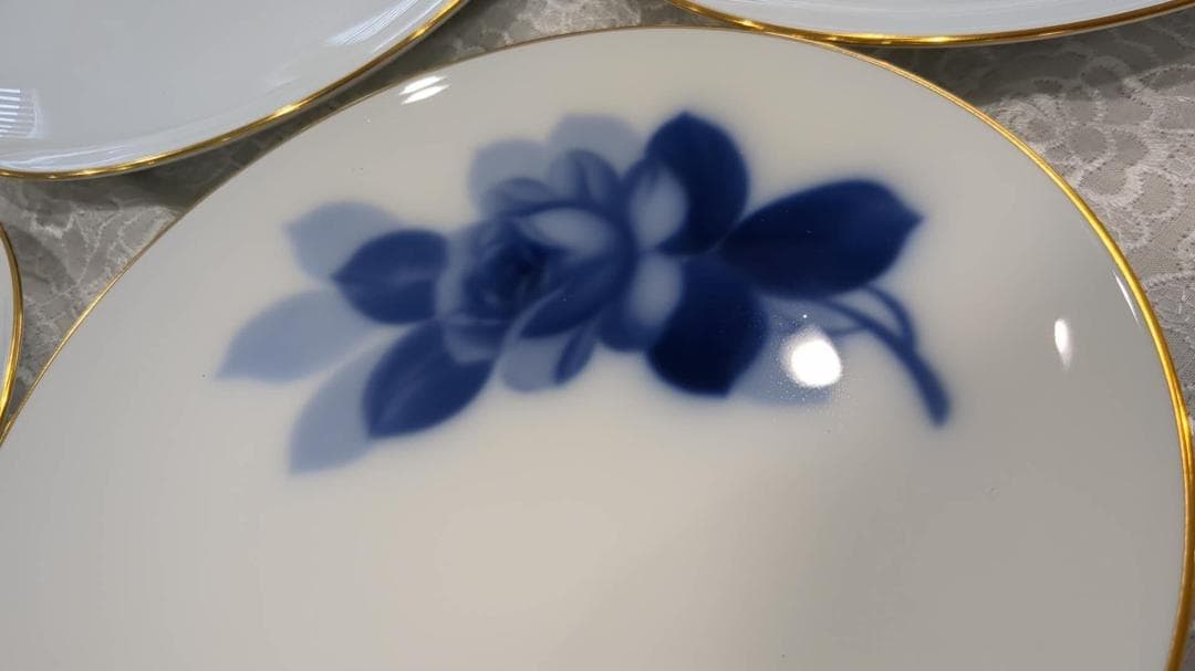 大倉陶園　ブルーローズ　16cm プレート　5枚セット