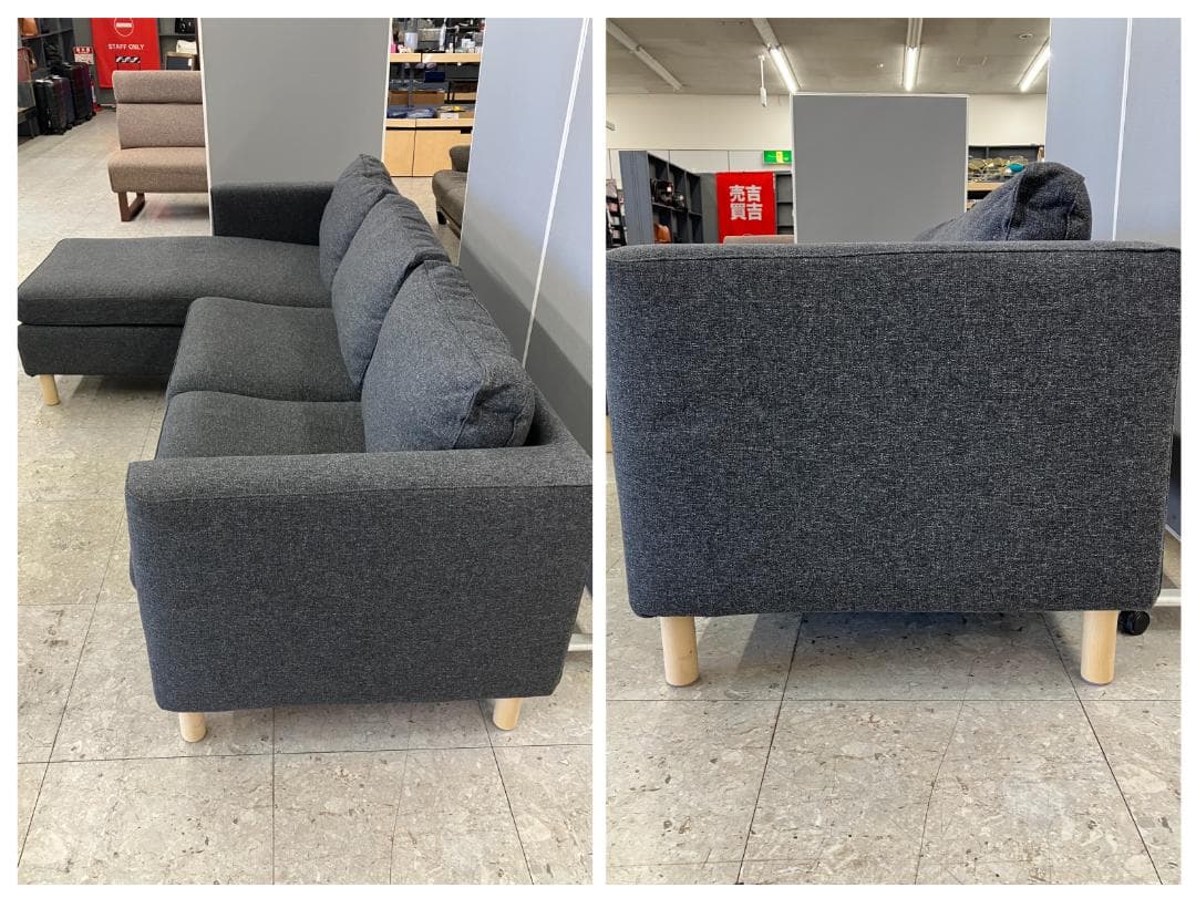 IKEA 3人掛けソファ PARUP グレー