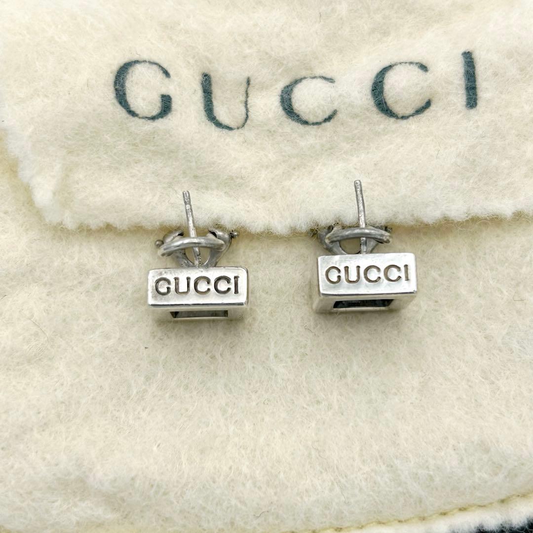 【アーカイブ】GUCCI スクエア ピアス Ag925 トムフォード期