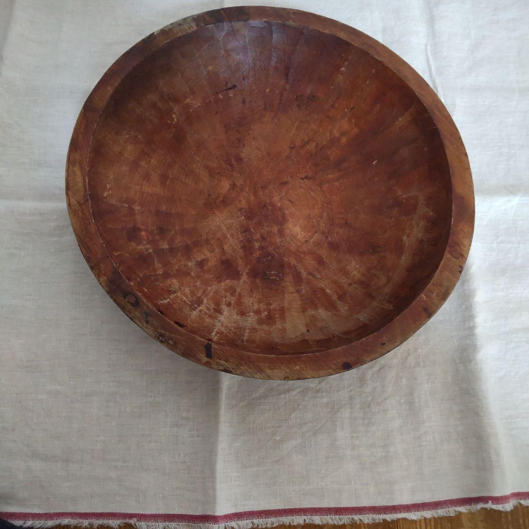 こね鉢 古道具 木製 日本製 ウッドボウル そば鉢 ねり鉢 蚤の市
