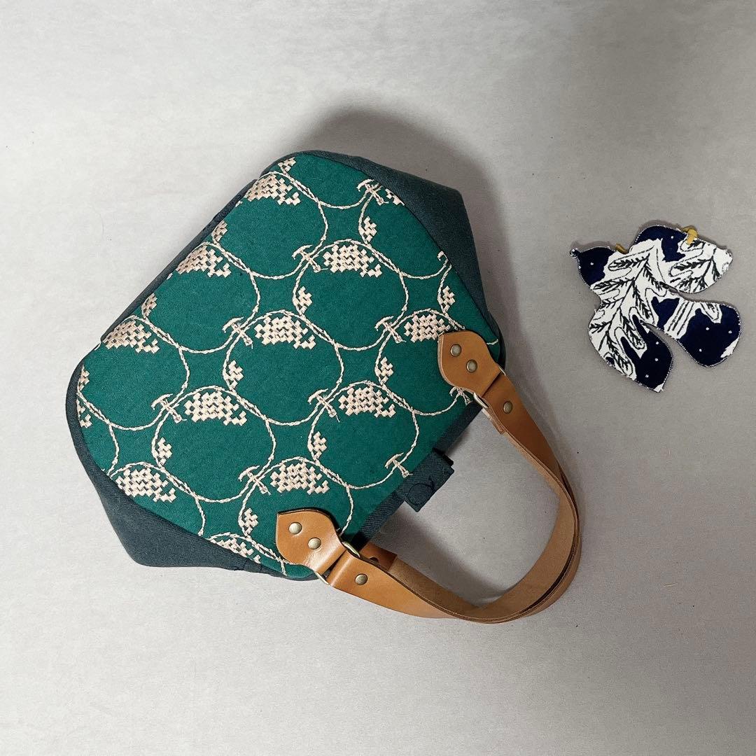 ハンドメイド　ミナペルホネン　まぁるいBANEGUCHIバッグ⑅︎◡̈︎*