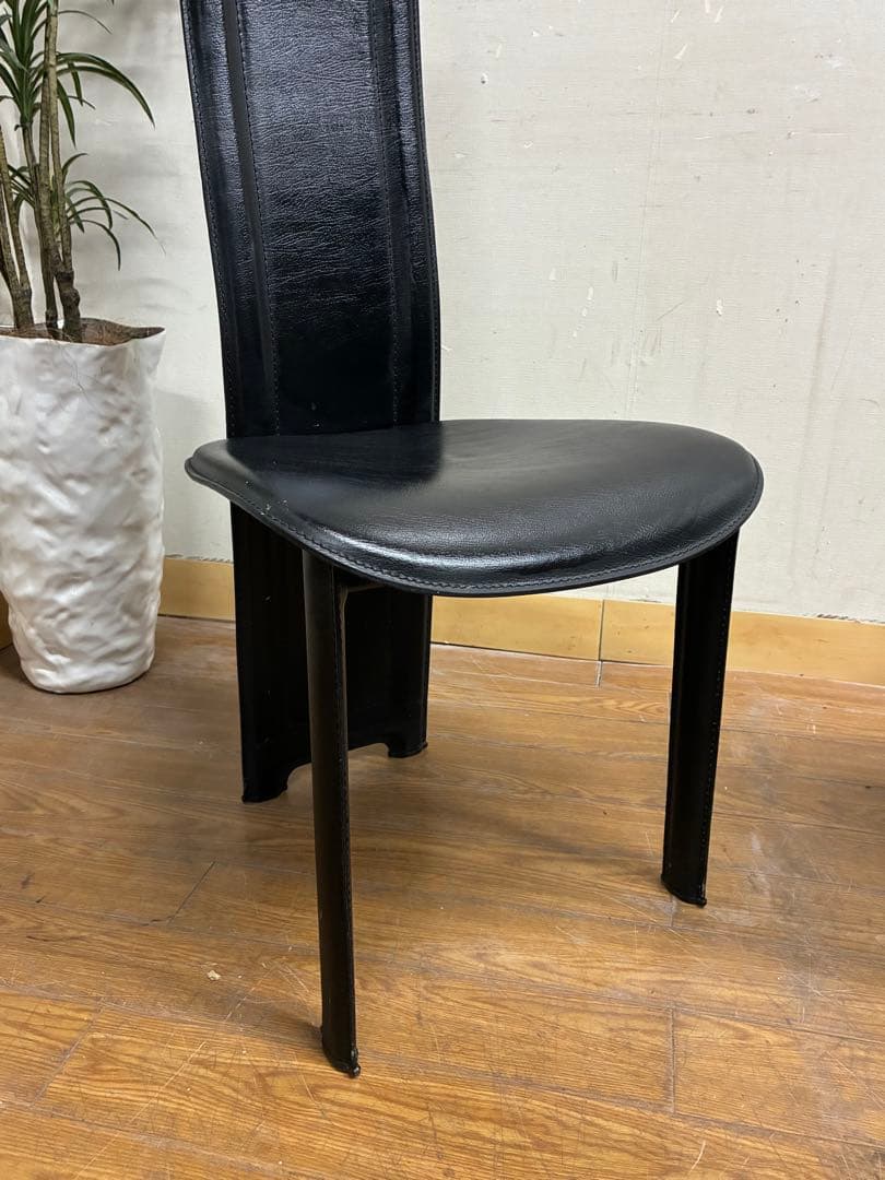 管437☆IDC大塚家具☆本革☆ハイバックチェアー☆イタリア製