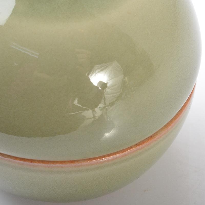 茶道具　諏訪蘇山作　青磁　牛　香合　共箱　M　R7261