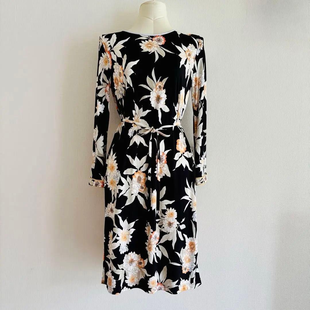 ★未使用級★タグ付★2024/LEONARD ★インポートワンピース　42 黒