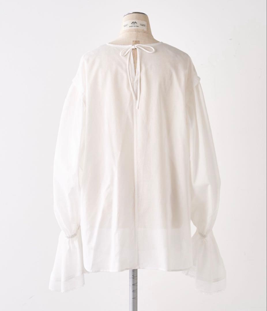 PUAL CE CIN フレア袖口レースブラウス