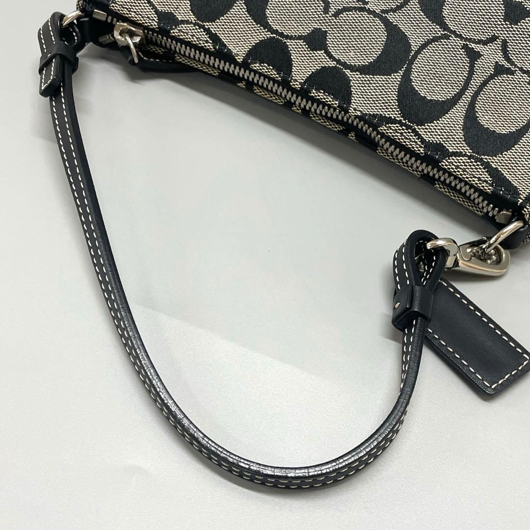 コーチ COACH 6094 美品 シグネチャー アクセサリーポーチ 黒