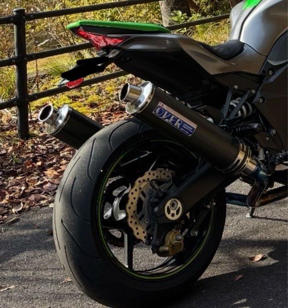 OVER マフラー 汎用 Φ60.5 カーボン 2本出し