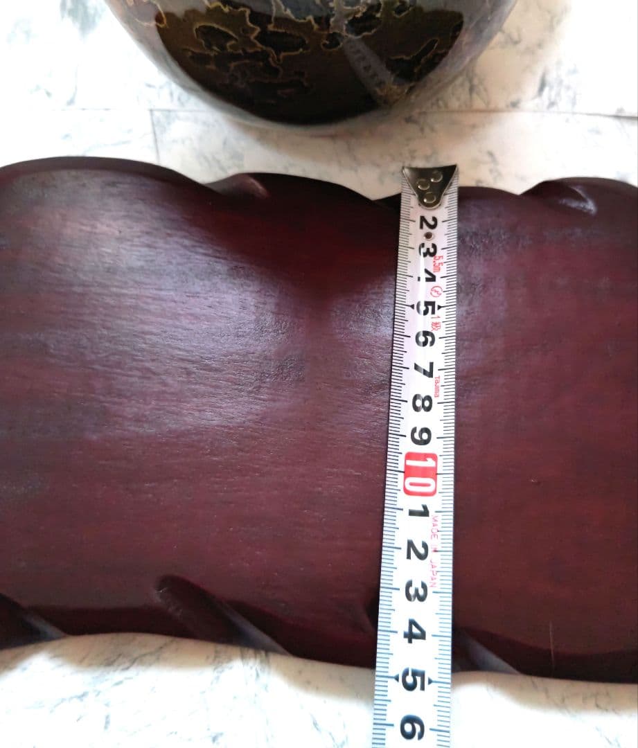 花瓶　花卉　金彩錦鶴首花瓶　新品未使用　特選陶器　台座付